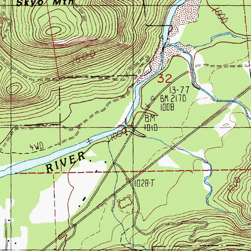 Topographic Map of Smith Creek, WA