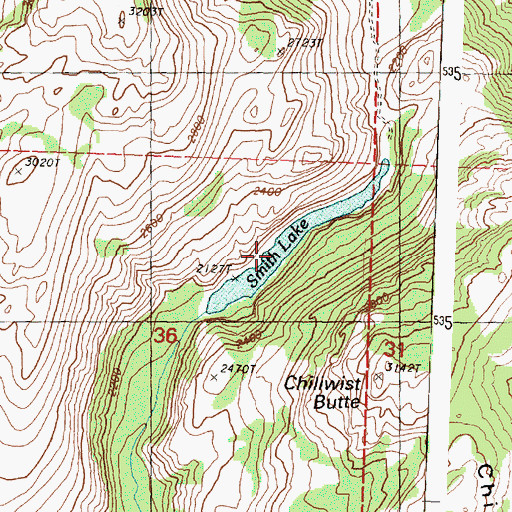 Topographic Map of Smith Lake, WA