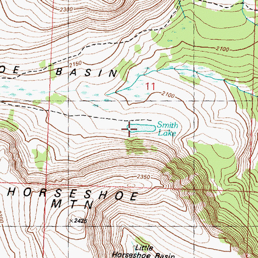 Topographic Map of Smith Lake, WA