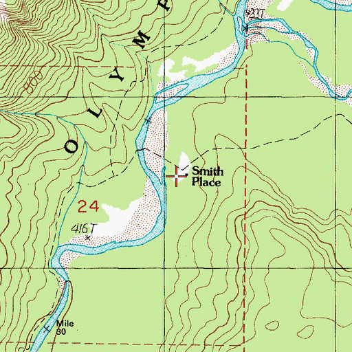 Topographic Map of Smith Place, WA