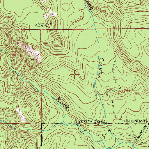 Topographic Map of Snag Creek Trail, WA