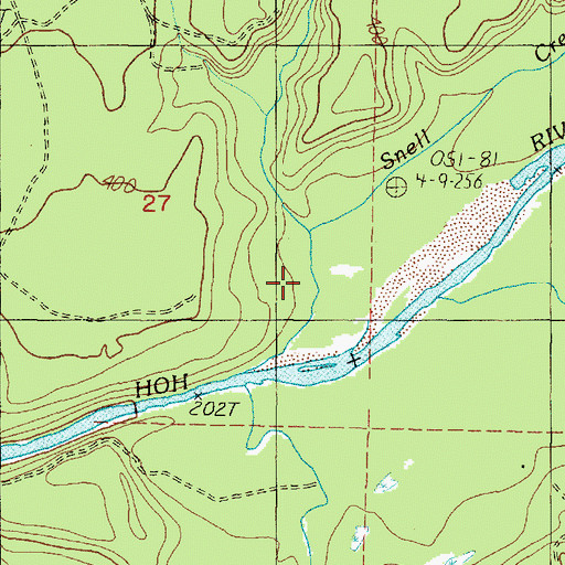 Topographic Map of Snell Creek, WA