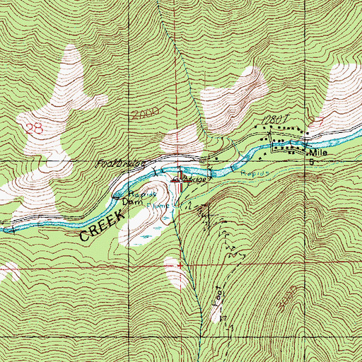 Topographic Map of Snow Creek, WA