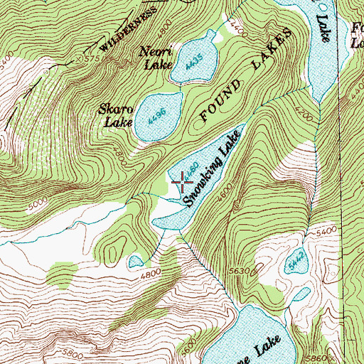 Topographic Map of Snowking Lake, WA