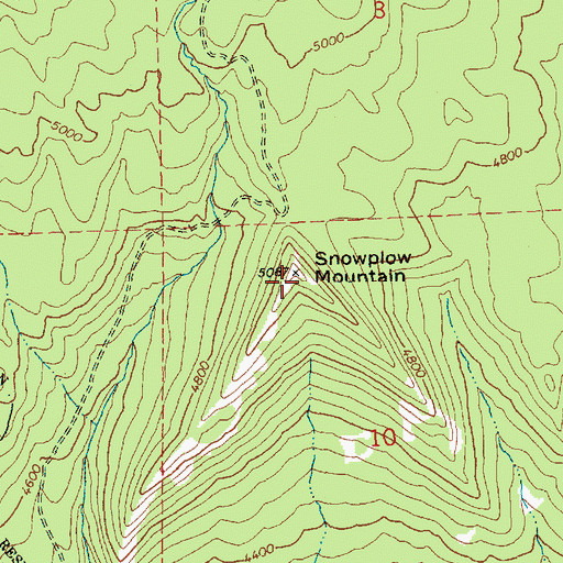 Topographic Map of Snowplow Mountain, WA