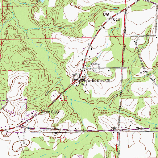 Topographic Map of New Bethel Congregational Methodist Church, AL