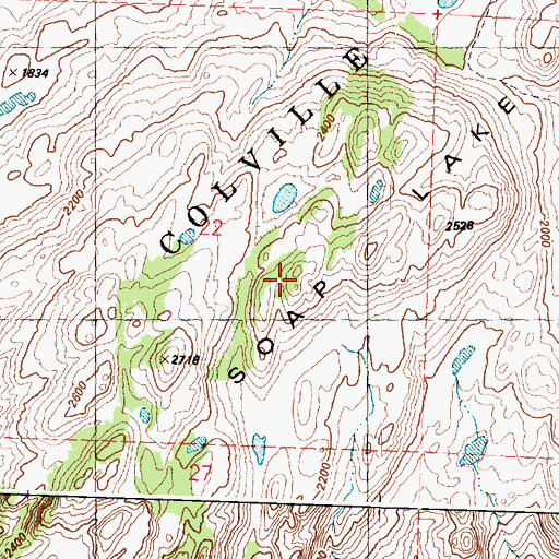 Topographic Map of Soap Lake Mountain, WA