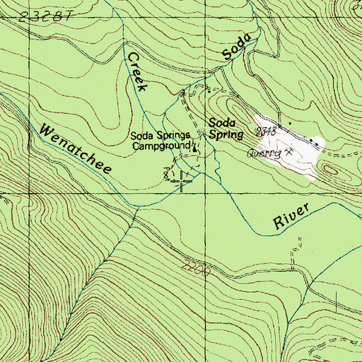 Topographic Map of Soda Creek, WA