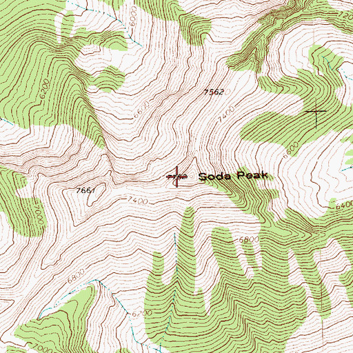 Topographic Map of Soda Peak, WA