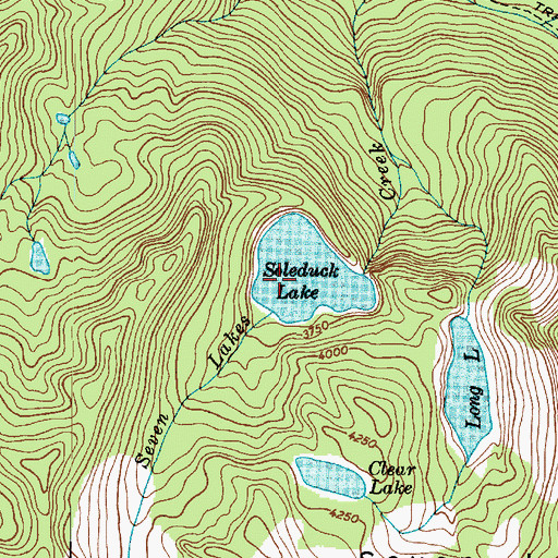 Topographic Map of Sol Duc Lake, WA