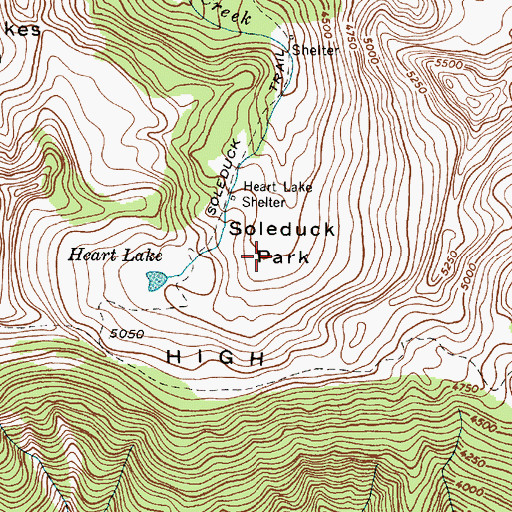 Topographic Map of Sol Duc Park, WA