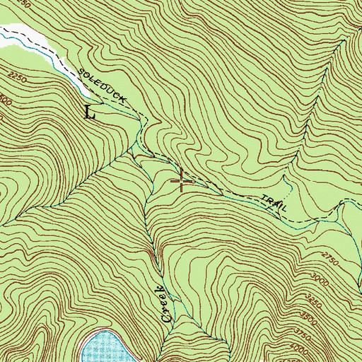 Topographic Map of Soleduck Trail, WA