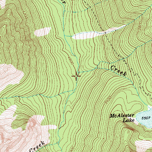 Topographic Map of Solleks Creek, WA