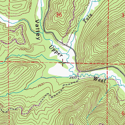 Topographic Map of Solo Creek, WA