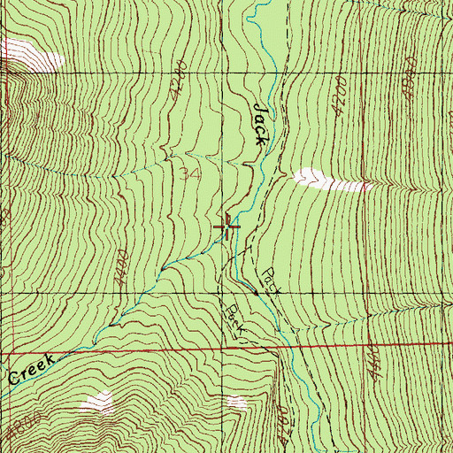 Topographic Map of Solomon Creek, WA
