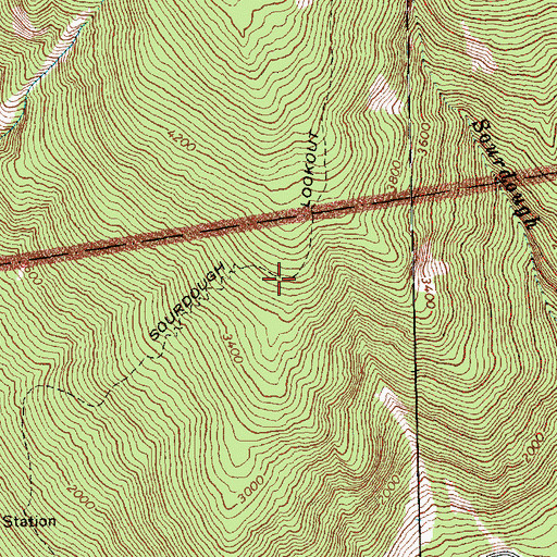 Topographic Map of Sourdough Lookout Trail, WA
