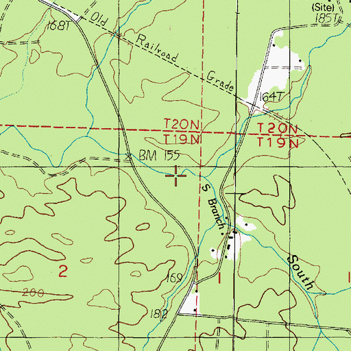 Topographic Map of South Branch Big Creek, WA