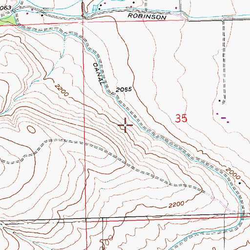 Topographic Map of South Branch Canal, WA