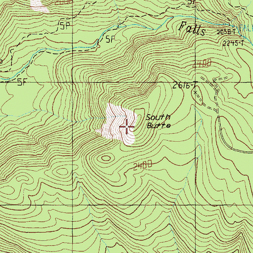 Topographic Map of South Butte, WA