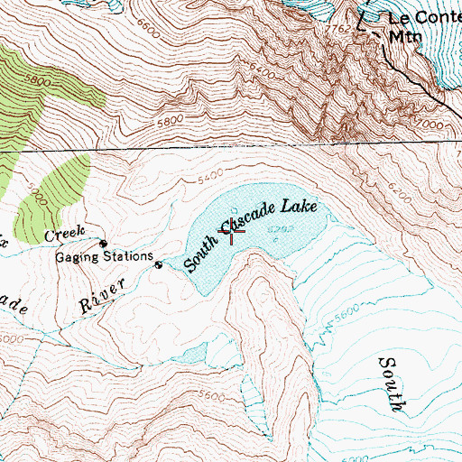 Topographic Map of South Cascade Lake, WA