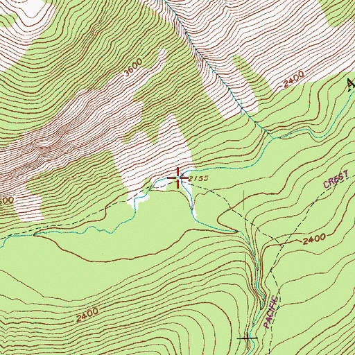 Topographic Map of South Fork Agnes Creek, WA