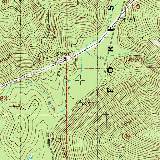 Topographic Map of South Fork Bear Creek, WA