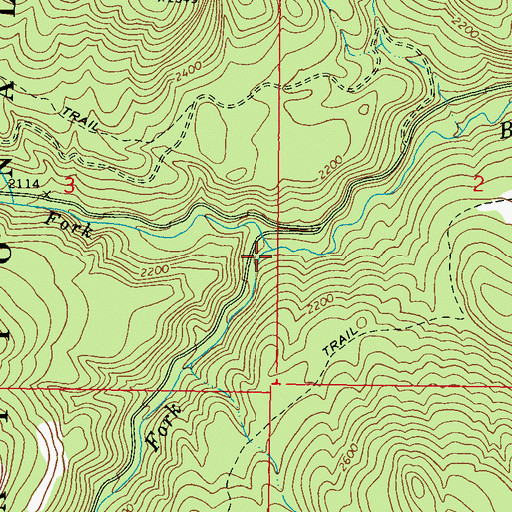 Topographic Map of South Fork Boulder Creek, WA