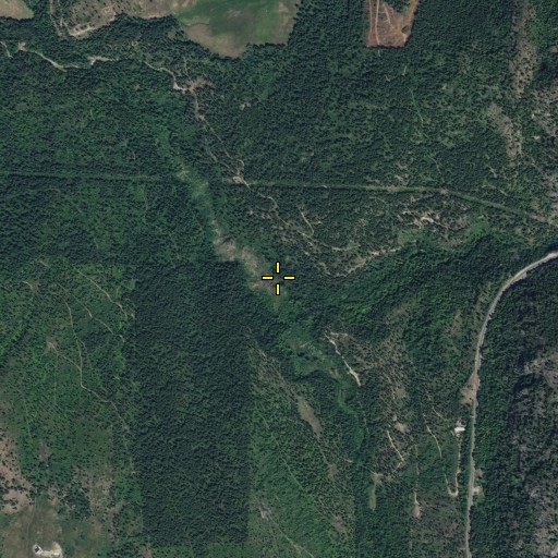 Aerial/Satellite Image of South Fork Bruce Creek, WA