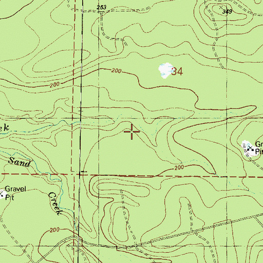 Topographic Map of South Fork Cedar Creek, WA