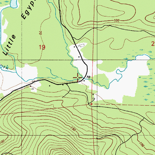 Topographic Map of South Fork Goldsborough Creek, WA