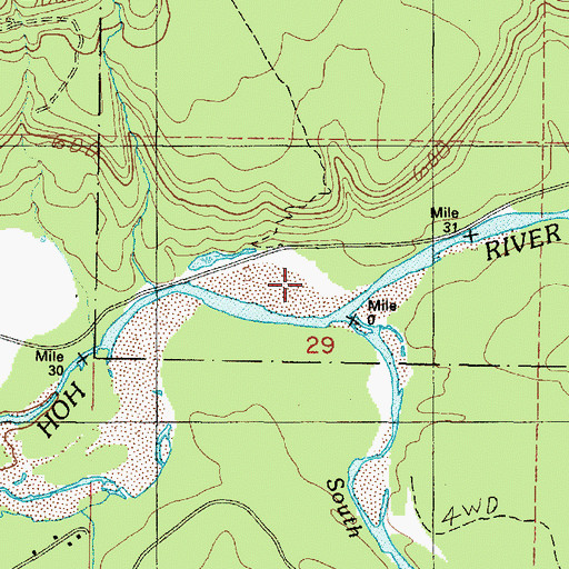 Topographic Map of South Fork Hoh River, WA