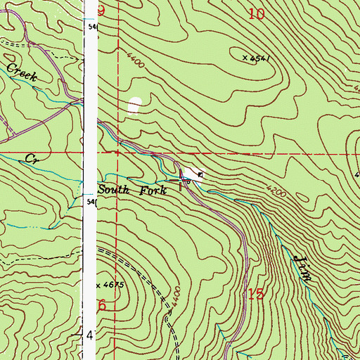 Topographic Map of South Fork Jim Creek, WA