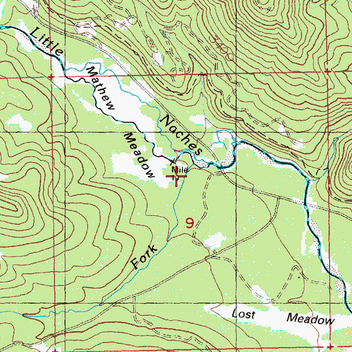 Topographic Map of South Fork Little Naches River, WA