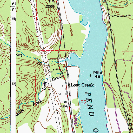 Topographic Map of South Fork Lost Creek, WA