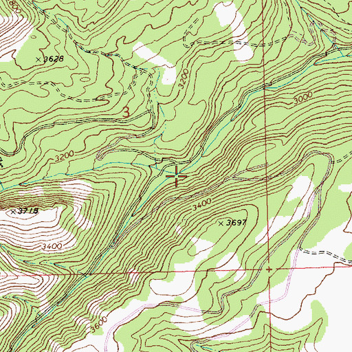 Topographic Map of South Fork Oak Creek, WA