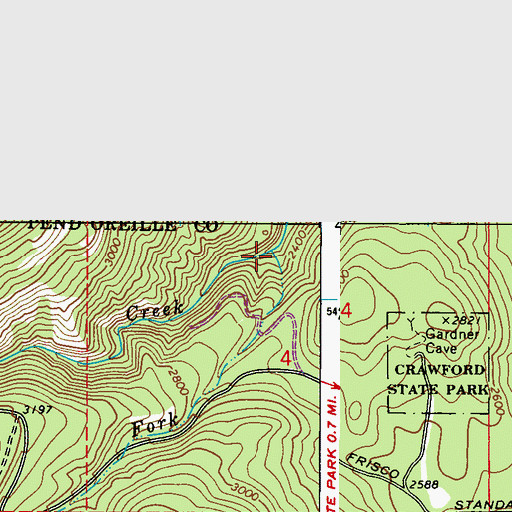 Topographic Map of South Fork Russian Creek, WA