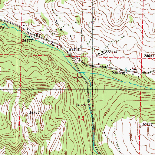 Topographic Map of South Fork Saint Peter Creek, WA