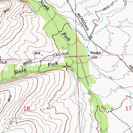 Topographic Map of South Fork Simcoe Creek, WA