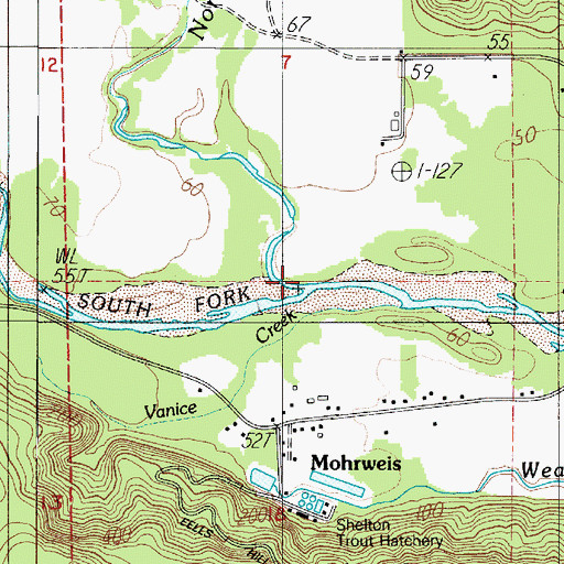 Topographic Map of South Fork Skokomish River, WA