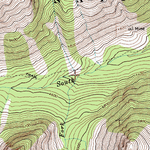 Topographic Map of South Fork South Creek, WA