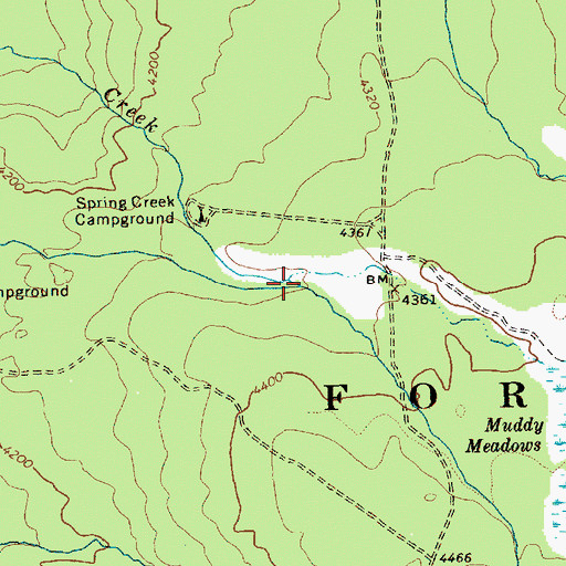 Topographic Map of South Fork Spring Creek, WA