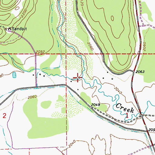Topographic Map of South Fork Tacoma Creek, WA