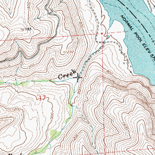Topographic Map of South Fork Tarpiscan Creek, WA
