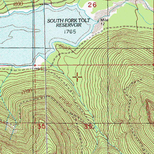 Topographic Map of South Fork Tolt Watershed, WA