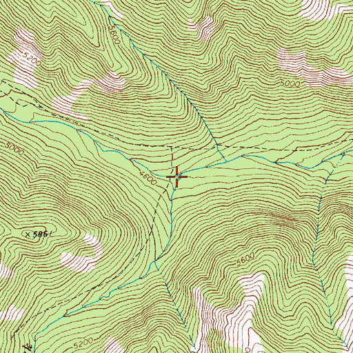 Topographic Map of South Fork Wolf Creek, WA