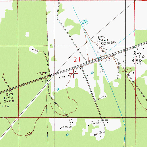 Topographic Map of New Home Church, AL