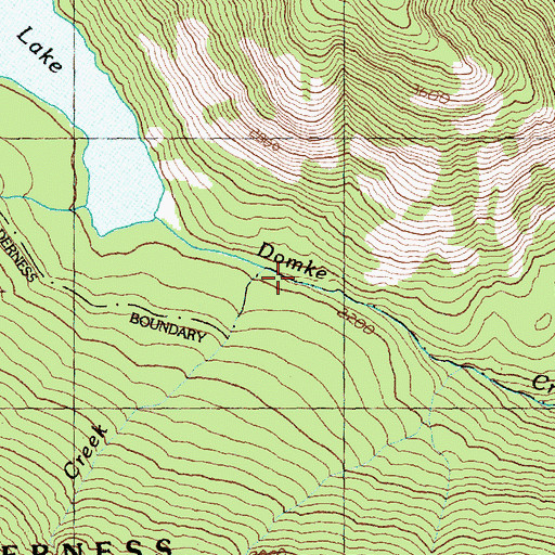 Topographic Map of South Lake Creek, WA