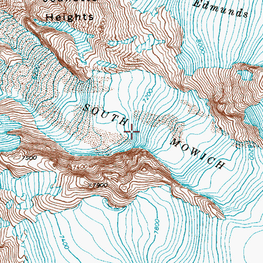 Topographic Map of South Mowich Glacier, WA