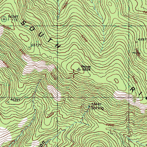 Topographic Map of South Ridge, WA