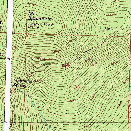 Topographic Map of South Side Trail, WA